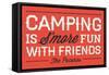 Poconos, Pennsylvania - Camping is Smore Fun - Simply Said - Lantern Press Artwork-Lantern Press-Framed Stretched Canvas
