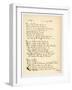 Poem by Robert Burns Giving a Good Example of His Handwriting-null-Framed Art Print