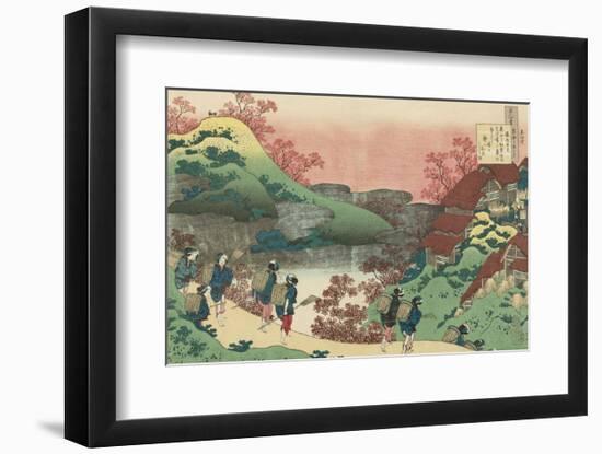 Poem by Sarumaru Dayû-Katsushika Hokusai-Framed Art Print