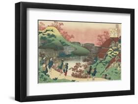 Poem by Sarumaru Dayû-Katsushika Hokusai-Framed Art Print