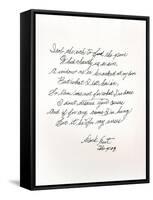 Poem by the Outlaw and Poet Black Bart-null-Framed Stretched Canvas