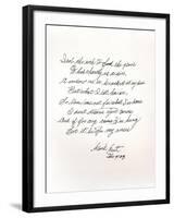 Poem by the Outlaw and Poet Black Bart-null-Framed Giclee Print