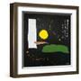 Poem started with a yellow dot-Hyunah Kim-Framed Art Print