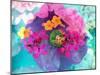 Poeny Blossom in Water with Other Flaowers-Alaya Gadeh-Mounted Photographic Print