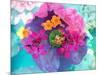 Poeny Blossom in Water with Other Flaowers-Alaya Gadeh-Mounted Photographic Print