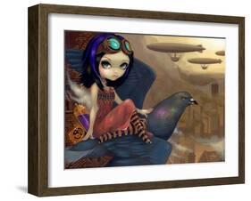 Poes Flight-Jasmine Becket-Griffith-Framed Art Print