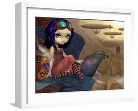 Poes Flight-Jasmine Becket-Griffith-Framed Art Print