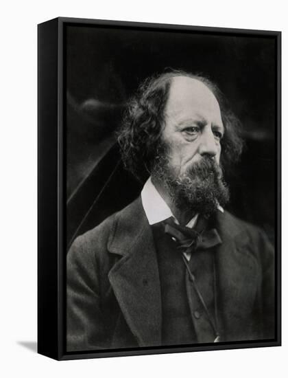 Poet Alfred Tennyson-Julia Margaret Cameron-Framed Stretched Canvas