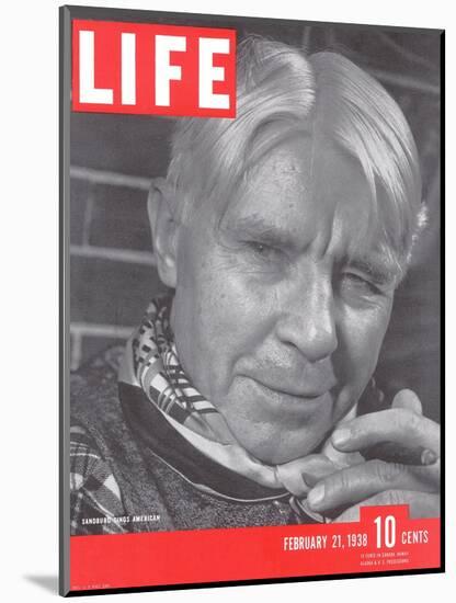 Poet Carl Sandburg, February 21, 1938-Bernard Hoffman-Mounted Photographic Print