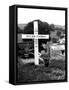 Poet Dylan Thomas' Grave Site Located in St. Martin's Churchyard-Terence Spencer-Framed Stretched Canvas