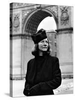 Poet Edna St. Vincent Millay Standing Outdoors in Washington Square Park-Alfred Eisenstaedt-Stretched Canvas