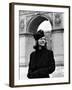 Poet Edna St. Vincent Millay Standing Outdoors in Washington Square Park-Alfred Eisenstaedt-Framed Premium Photographic Print