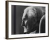 Poet Ezra Pound, 95, Relaxing in Wing Chair in Apt-David Lees-Framed Premium Photographic Print