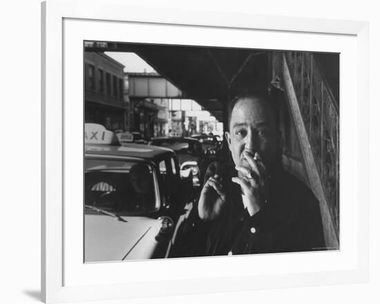 Poet Langston Hughes in Harlem-Robert W^ Kelley-Framed Premium Photographic Print