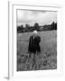 Poet Robert Frost Standing in Oxford Field with His Hand over His Face-Howard Sochurek-Framed Premium Photographic Print