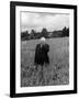 Poet Robert Frost Standing in Oxford Field with His Hand over His Face-Howard Sochurek-Framed Premium Photographic Print