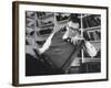 Poet Robert Lowell in His Study at Home-Alfred Eisenstaedt-Framed Premium Photographic Print