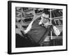 Poet Robert Lowell in His Study at Home-Alfred Eisenstaedt-Framed Premium Photographic Print