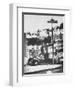 Poet Rod McKuen Swinging from Sign Which is Title of One His Songs, Stanyan Street-Ralph Crane-Framed Photographic Print