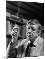 Poet Wystan H. Auden, Sitting in His Workshop at His House-Harry Redl-Mounted Premium Photographic Print