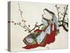 Poetess Ono No Komachi (Ca 825-900) from L'Art Magazine, 1875, Japanese Civilization-null-Stretched Canvas