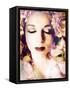 Poetic Montage of a Portrait with Flowers-Alaya Gadeh-Framed Stretched Canvas