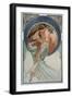 Poetry - by Mucha, 1898.-Alphonse Marie Mucha-Framed Giclee Print