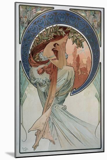 Poetry - by Mucha, 1898.-Alphonse Marie Mucha-Mounted Giclee Print