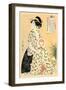 Poetry for a Beautiful Maiden-Kitagawa Utamaro-Framed Art Print