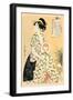 Poetry for a Beautiful Maiden-Kitagawa Utamaro-Framed Art Print