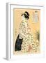 Poetry for a Beautiful Maiden-Kitagawa Utamaro-Framed Art Print