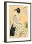 Poetry for a Beautiful Maiden-Kitagawa Utamaro-Framed Art Print