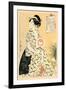 Poetry for a Beautiful Maiden-Kitagawa Utamaro-Framed Art Print