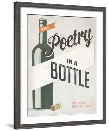 WINE ART PRINT Poetry in a Bottle by Luke Stockdale Bottle Bar Poster 16x20