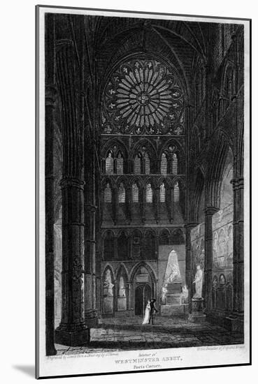 Poets' Corner, Westminster Abbey, London, 1815-Lewis-Mounted Giclee Print