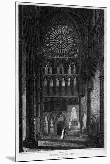 Poets' Corner, Westminster Abbey, London, 1815-Lewis-Mounted Giclee Print