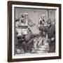 Poggio Bracciolini Throws a Book at a Fellow Scholar, Tortelli-Pat Nicolle-Framed Giclee Print