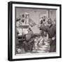 Poggio Bracciolini Throws a Book at a Fellow Scholar, Tortelli-Pat Nicolle-Framed Giclee Print