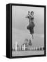 Pogo Stick Champion Donald Saboe Jr-George Skadding-Framed Stretched Canvas