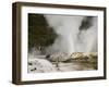 Pohutu Geyser at Te Puia Wakarewarewa Geothermal Village, Rotorua, Taupo Volcanic Zone, New Zealand-Kober Christian-Framed Premium Photographic Print