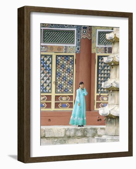 Pohyonsa Buddhist Temple, Myohyangsan, North Korea, Asia-Anthony Waltham-Framed Photographic Print