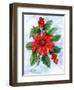 Poinsettia and Holly-Nell Hill-Framed Giclee Print