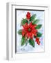 Poinsettia and Holly-Nell Hill-Framed Giclee Print