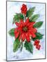 Poinsettia and Holly-Nell Hill-Mounted Giclee Print