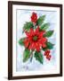 Poinsettia and Holly-Nell Hill-Framed Giclee Print