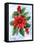 Poinsettia and Holly-Nell Hill-Framed Stretched Canvas