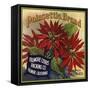 Poinsettia Brand - Fillmore, California - Citrus Crate Label-Lantern Press-Framed Stretched Canvas