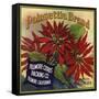 Poinsettia Brand - Fillmore, California - Citrus Crate Label-Lantern Press-Framed Stretched Canvas