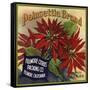 Poinsettia Brand - Fillmore, California - Citrus Crate Label-Lantern Press-Framed Stretched Canvas