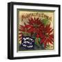 Poinsettia Brand - Fillmore, California - Citrus Crate Label-Lantern Press-Framed Art Print